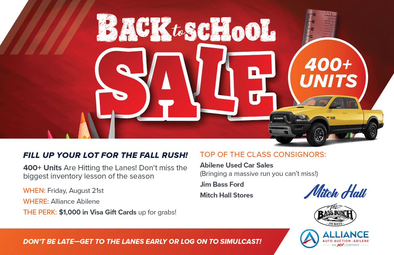 Alliance Abilene: Back to School Sale