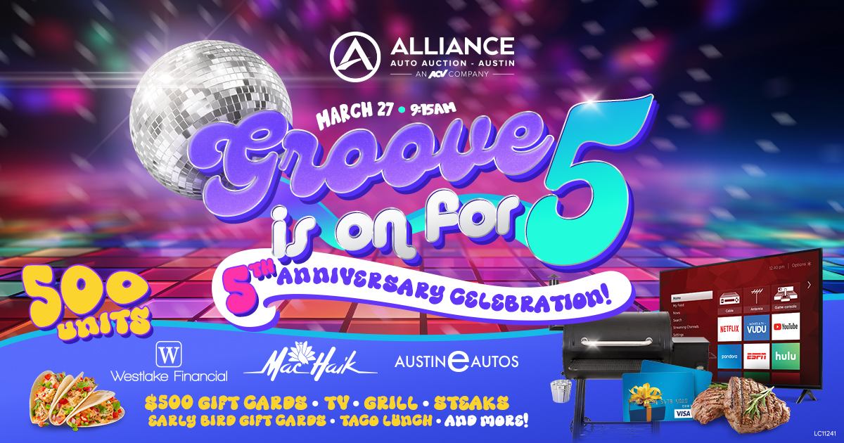 Austin Groove is on for 5 – 5th Anniversary