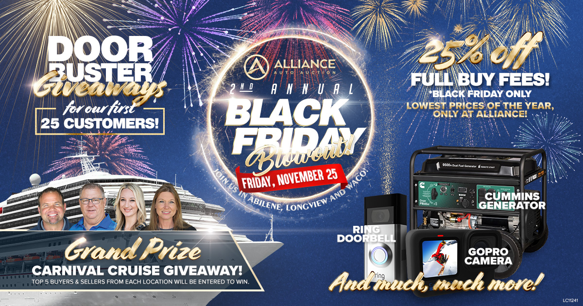Alliance Auto Auctions in Abilene, Austin, Dallas, Longview & Waco Texas