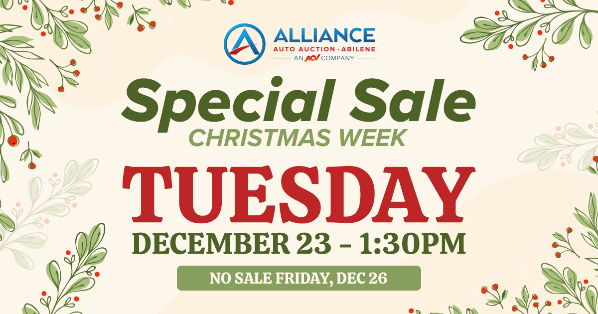 Abilene Special Sale Christmas Week