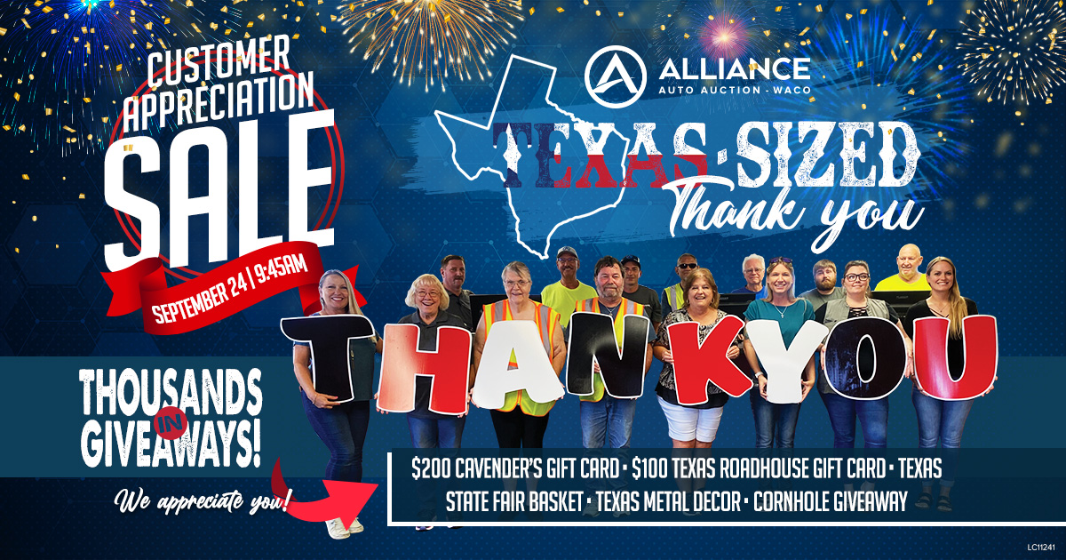 Alliance Auto Auctions in Abilene, Austin, Dallas, Longview & Waco Texas